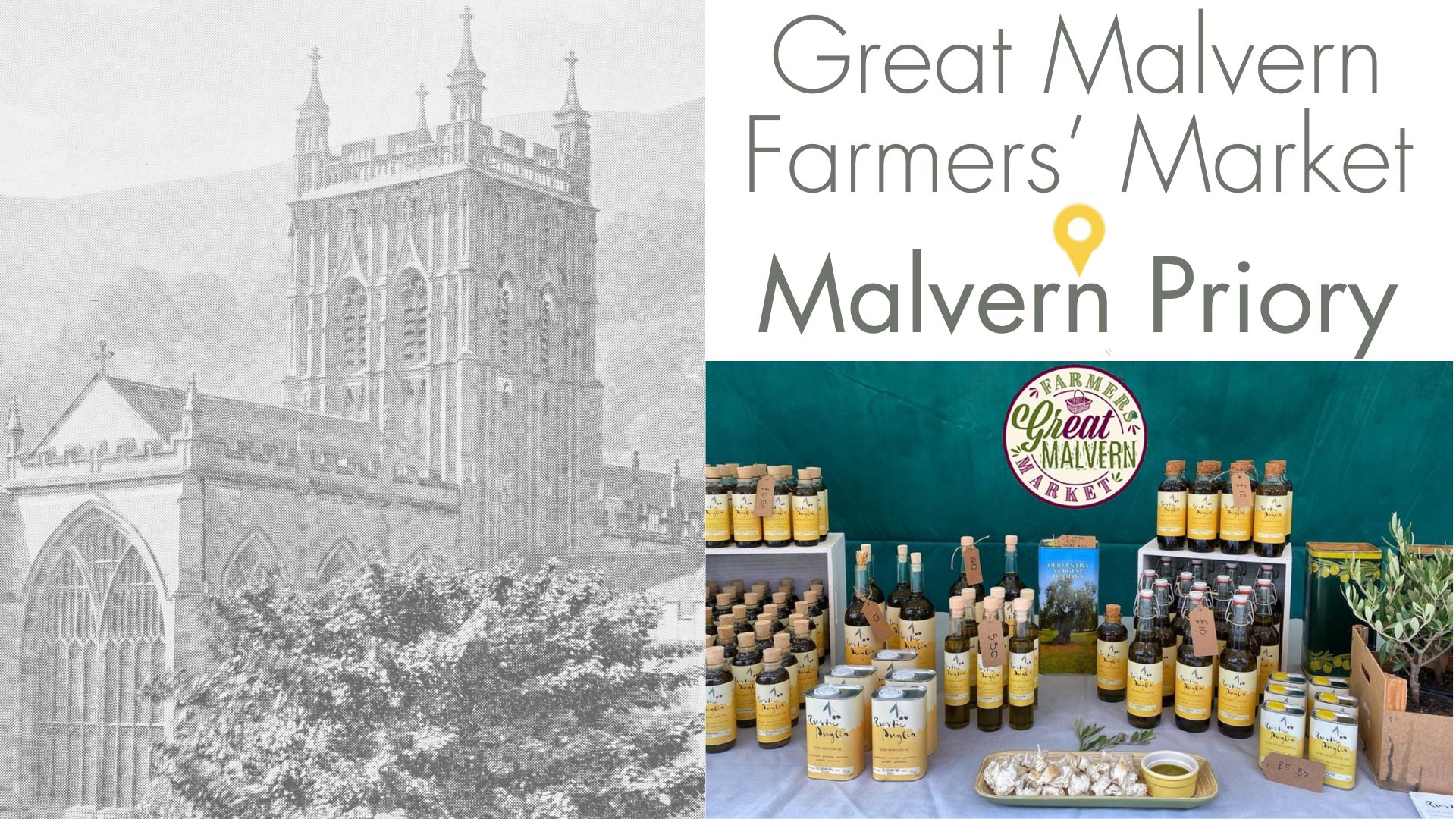 Rustic Puglia extra virgin olive oil at Great Malvern Farmers Market