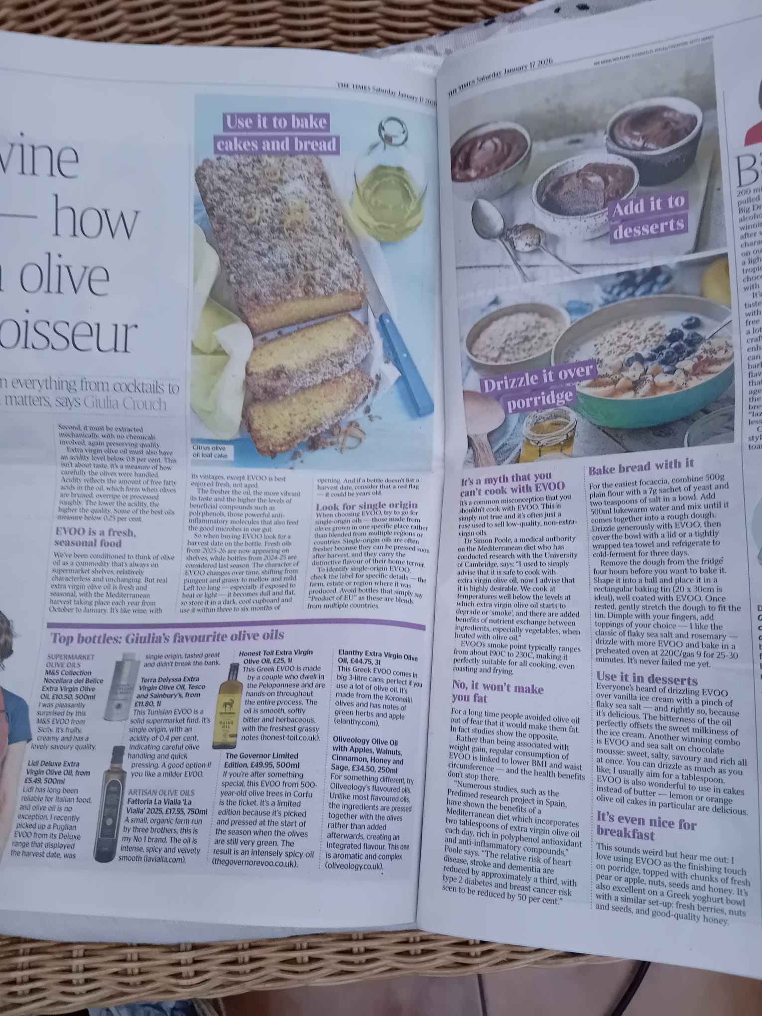 WhatsApp Image 2026-01-22 at 16.32.00 A photo of an article about olive oil in The Times